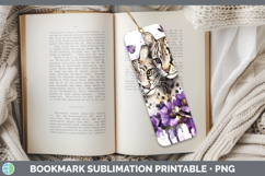 GorgeousWild Cats Purple Drips Bookmark design.