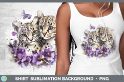 GorgeousWild Cats Purple Drips Shirt design.