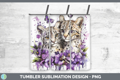 GorgeousWild Cats Purple Drips Tumbler design.