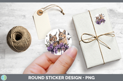 GorgeousWild Cats Purple Drips Stickers design.