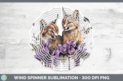 GorgeousWild Cats Purple Drips Wind Spinner design.