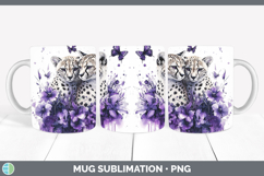GorgeousWild Cats Purple Drips Mug Wrap design.