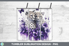 GorgeousWild Cats Purple Drips Tumbler design.