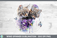 GorgeousWild Cats Purple Drips Wind Spinner design.