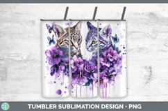 GorgeousWild Cats Purple Drips Tumbler design.