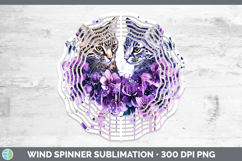 GorgeousWild Cats Purple Drips Wind Spinner design.