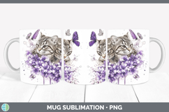 GorgeousWild Cats Purple Drips Mug Wrap design.