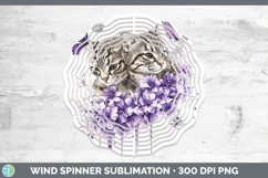 GorgeousWild Cats Purple Drips Wind Spinner design.