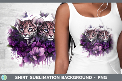 GorgeousWild Cats Purple Drips Shirt design.