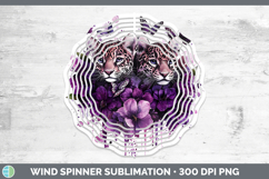 GorgeousWild Cats Purple Drips Wind Spinner design.