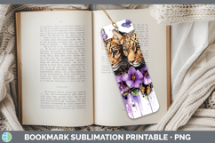 GorgeousWild Cats Purple Drips Bookmark design.