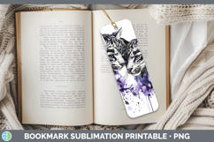 GorgeousWild Cats Purple Drips Bookmark design.