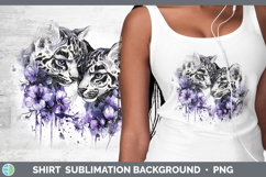 GorgeousWild Cats Purple Drips Shirt design.