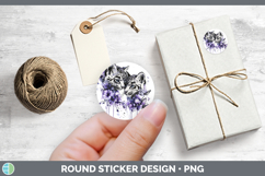 GorgeousWild Cats Purple Drips Stickers design.