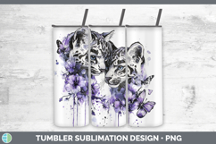 GorgeousWild Cats Purple Drips Tumbler design.