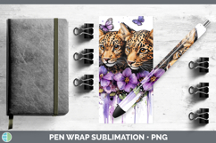 GorgeousWild Cats Purple Drips Pen Wrap design.