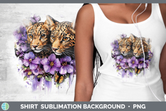 GorgeousWild Cats Purple Drips Shirt design.
