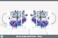 GorgeousWild Cats Purple Drips Mug Wrap design.