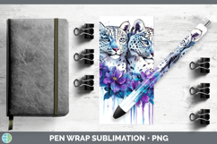GorgeousWild Cats Purple Drips Pen Wrap design.