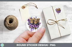 GorgeousWild Cats Purple Drips Stickers design.