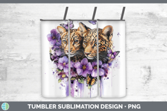 GorgeousWild Cats Purple Drips Tumbler design.