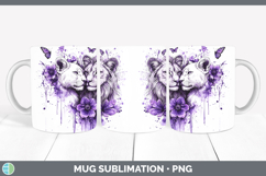 GorgeousWild Cats Purple Drips Mug Wrap design.