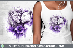 GorgeousWild Cats Purple Drips Shirt design.
