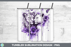 GorgeousWild Cats Purple Drips Tumbler design.