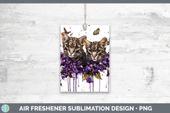 GorgeousWild Cats Purple Drips Air Freshener design.