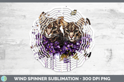 GorgeousWild Cats Purple Drips Wind Spinner design.