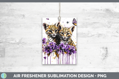 GorgeousWild Cats Purple Drips Air Freshener design.