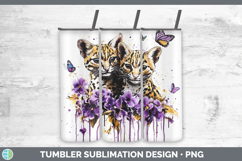 GorgeousWild Cats Purple Drips Tumbler design.