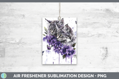 GorgeousWild Cats Purple Drips Air Freshener design.