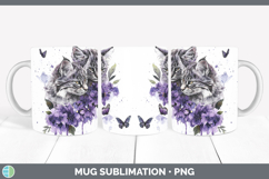 GorgeousWild Cats Purple Drips Mug Wrap design.