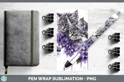 GorgeousWild Cats Purple Drips Pen Wrap design.