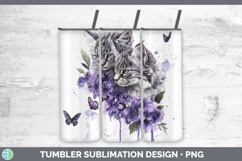 GorgeousWild Cats Purple Drips Tumbler design.