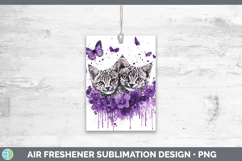 GorgeousWild Cats Purple Drips Air Freshener design.