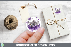 GorgeousWild Cats Purple Drips Stickers design.