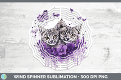 GorgeousWild Cats Purple Drips Wind Spinner design.