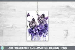 GorgeousWild Cats Purple Drips Air Freshener design.