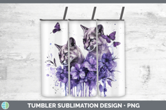 GorgeousWild Cats Purple Drips Tumbler design.