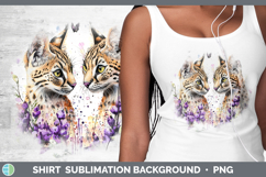 GorgeousWild Cats Purple Drips Shirt design.