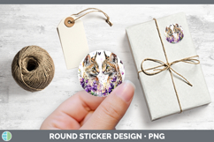 GorgeousWild Cats Purple Drips Stickers design.