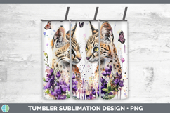 GorgeousWild Cats Purple Drips Tumbler design.