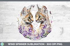 GorgeousWild Cats Purple Drips Wind Spinner design.