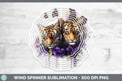 GorgeousWild Cats Purple Drips Wind Spinner design.