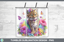 GorgeousWild Cats Rainbow Summer Tumbler design.