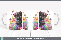 GorgeousWild Cats Rainbow Summer Mug Wrap design.