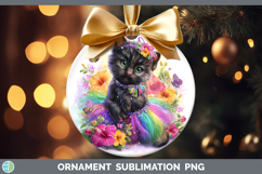 GorgeousWild Cats Rainbow Summer Ornament design.