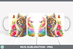 GorgeousWild Cats Rainbow Summer Mug Wrap design.